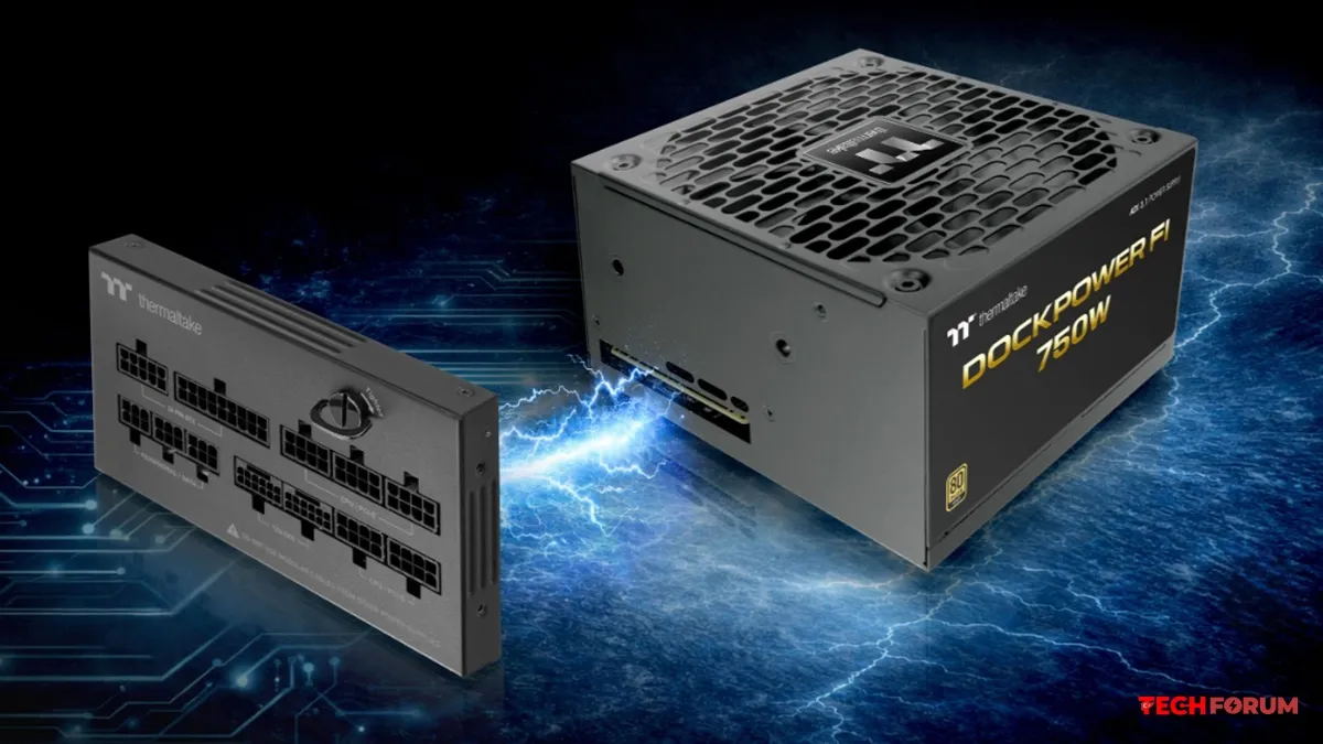 Thermaltake 1200W'a kadar güç sunan çift modüllü Dockpower FI güç kaynaklarını piyasaya sürdü - Görsel 1