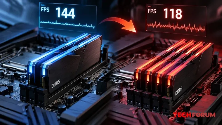 PCGH - Dört adet DDR5 modülünün aynı anda kullanılması giriş gecikmesine ve kare hızının düşmesine neden olabilir
